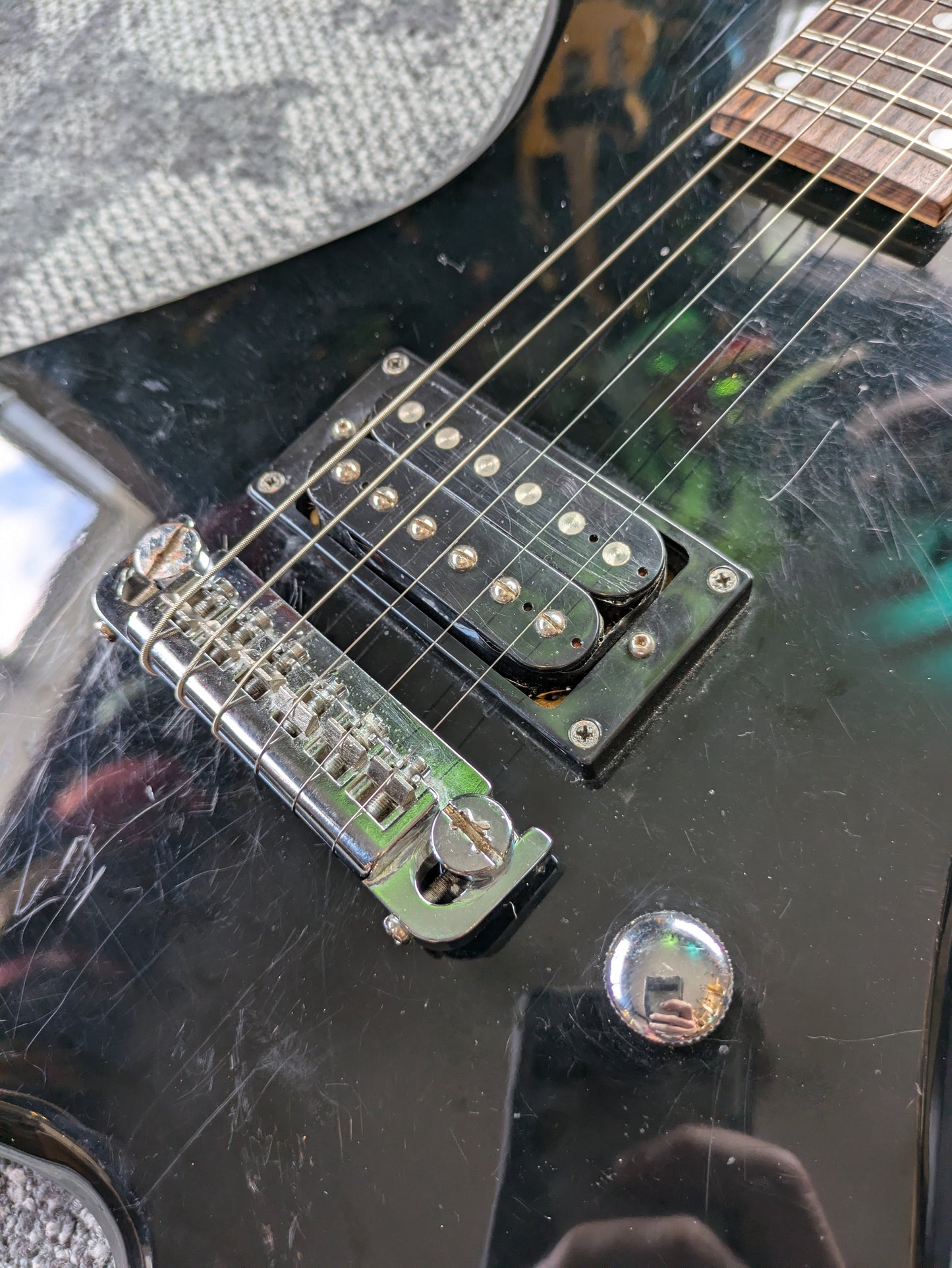 B.C. Rich Bronze Series Warlock Electric Guitar Black #42334468