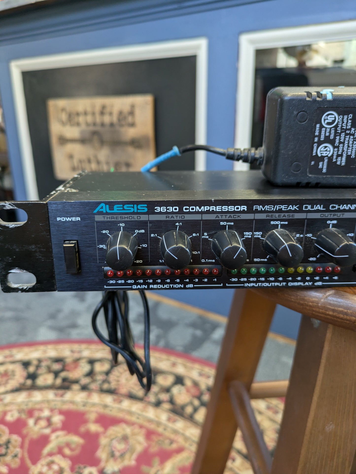Alesis 3630 Dual-Channel Compressor / Limiter with Gate w/Power Supply #CL002031101478